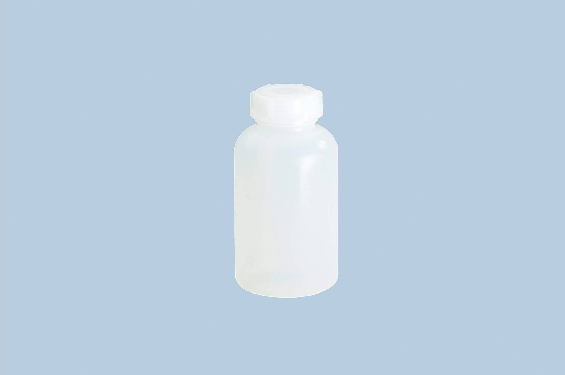 hünersdorff Weithalsflasche zum Befüllen mit Schraubverschluss aus LD-PE (bruchsicher und lebensmittelgeeignet), 200 ml, transparent von hünersdorff