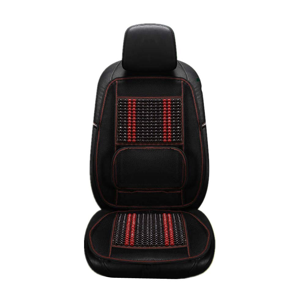 Autositzaufleger Holzkugeln Massage Holzperlen Sitzaufleger Universal Auto Seat Protector FüR Autositz, BüRostuhl Und Alle StüHle Black,one size von huihuijia