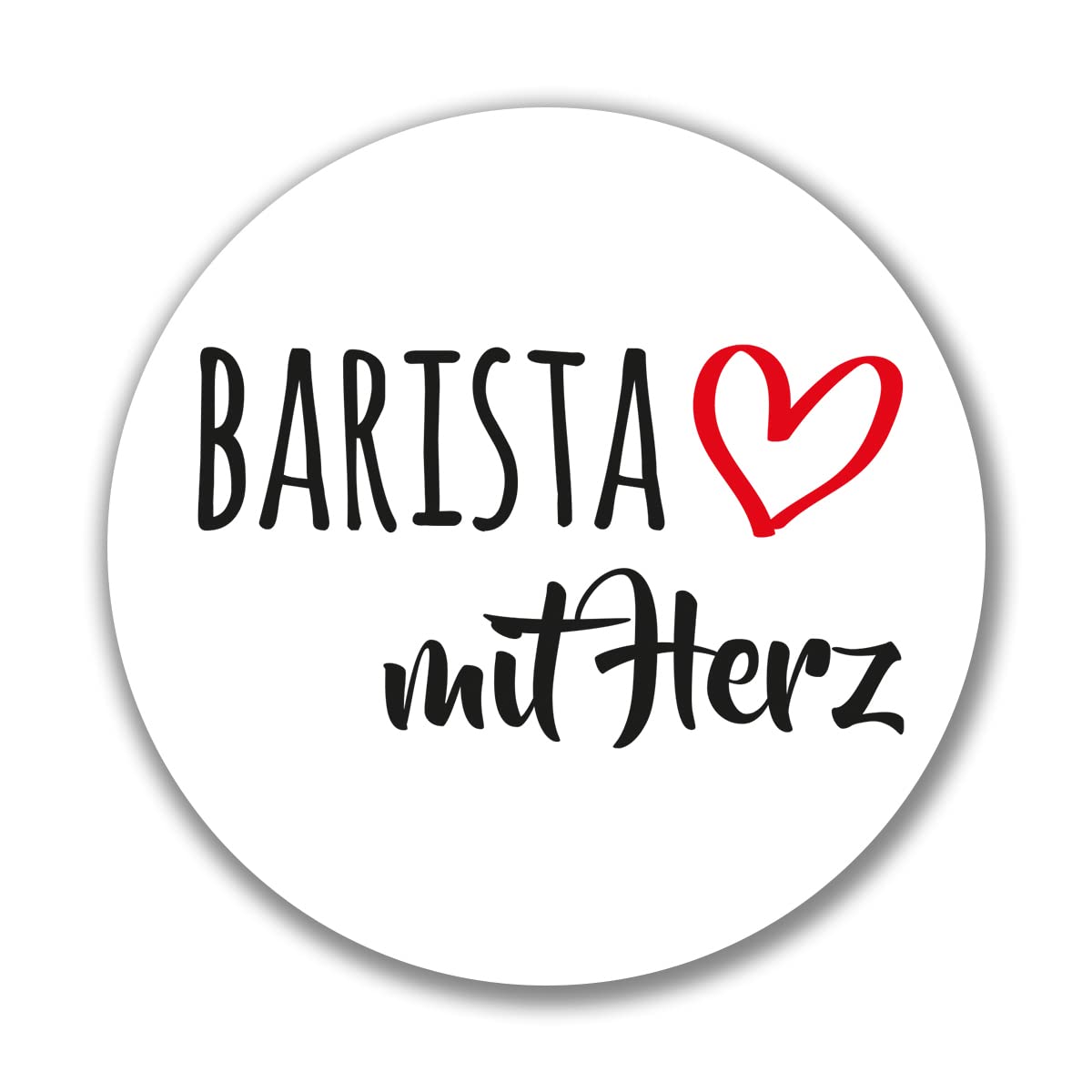 huuraa Aufkleber Barista mit Herz Sticker 10cm mit Motiv für die tollsten Menschen Geschenk Idee für Freunde und Familie von huuraa