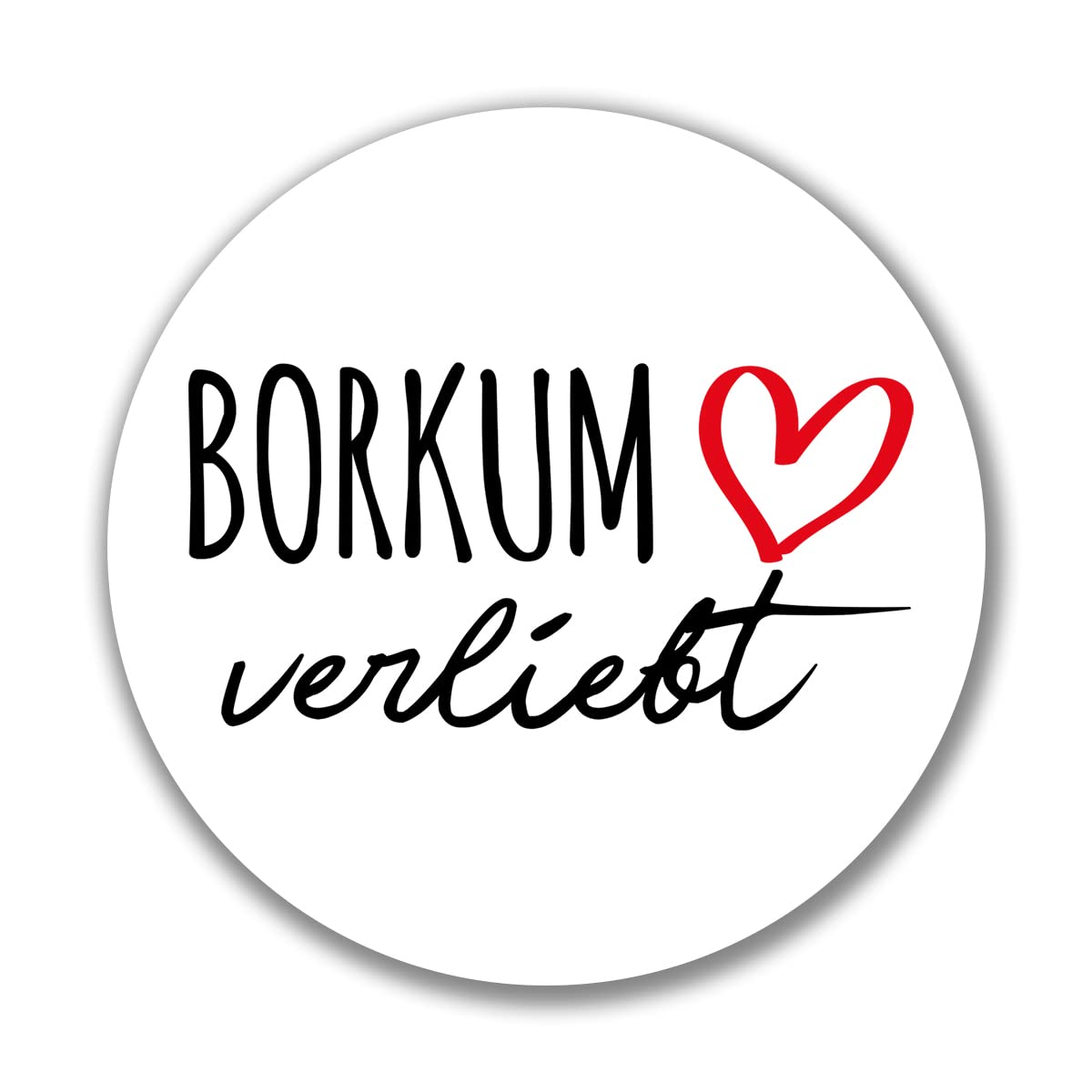 huuraa Aufkleber Borkum verliebt Sticker mit Namen deiner lieblings Insel Geschenk Idee für Freunde und Familie von huuraa