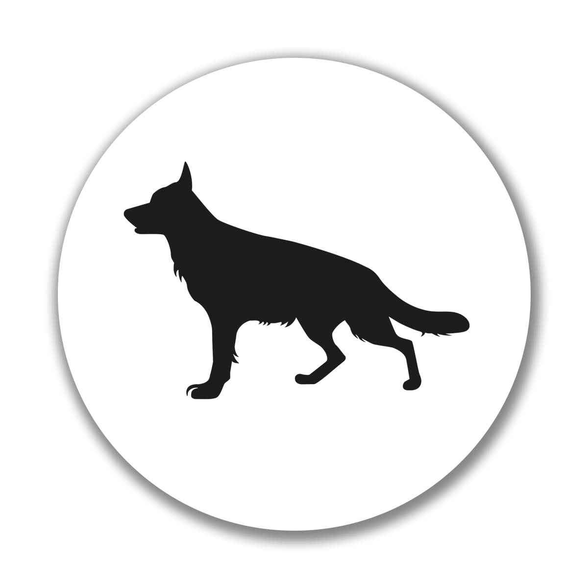 huuraa Aufkleber Deutscher Schäferhund Silhouette Sticker Größe 10cm mit Motiv für Hundefreunde Geschenk Idee für Freunde und Familie von huuraa