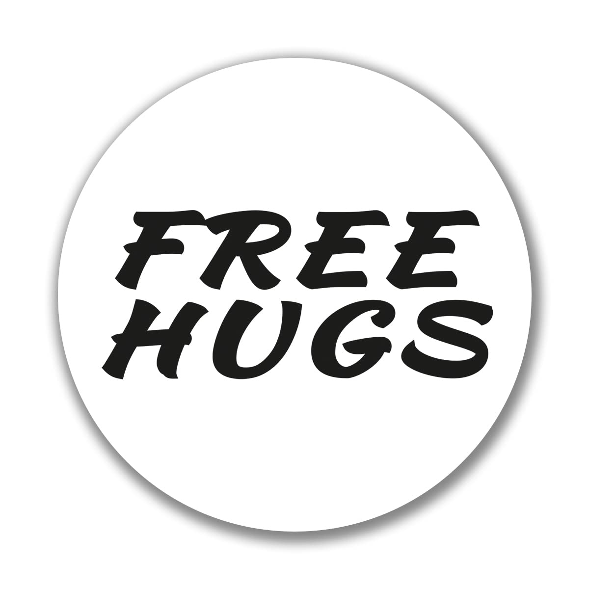 huuraa Aufkleber Free Hugs Sticker 10cm mit Motiv für alle Kuschelbedürftigen Geschenk Idee für Freunde und Familie von huuraa