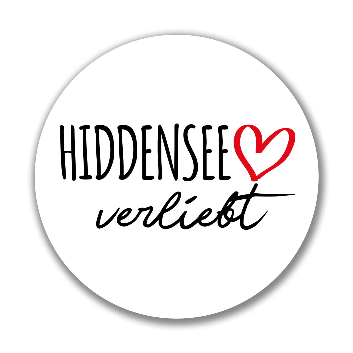 huuraa Aufkleber Hiddensee verliebt Sticker mit Namen deiner lieblings Insel Geschenk Idee für Freunde und Familie von huuraa
