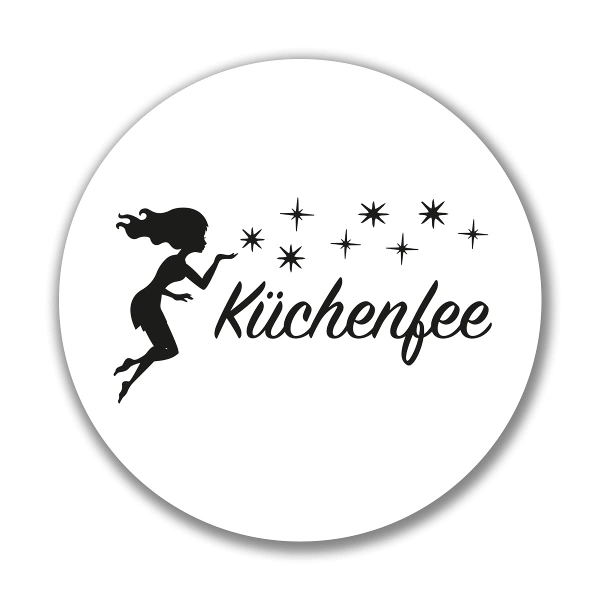 huuraa Aufkleber Küchenfee Sternenstaub Sticker 10cm mit Motiv für die Beste Köchin Geschenk Idee für Freunde und Familie von huuraa