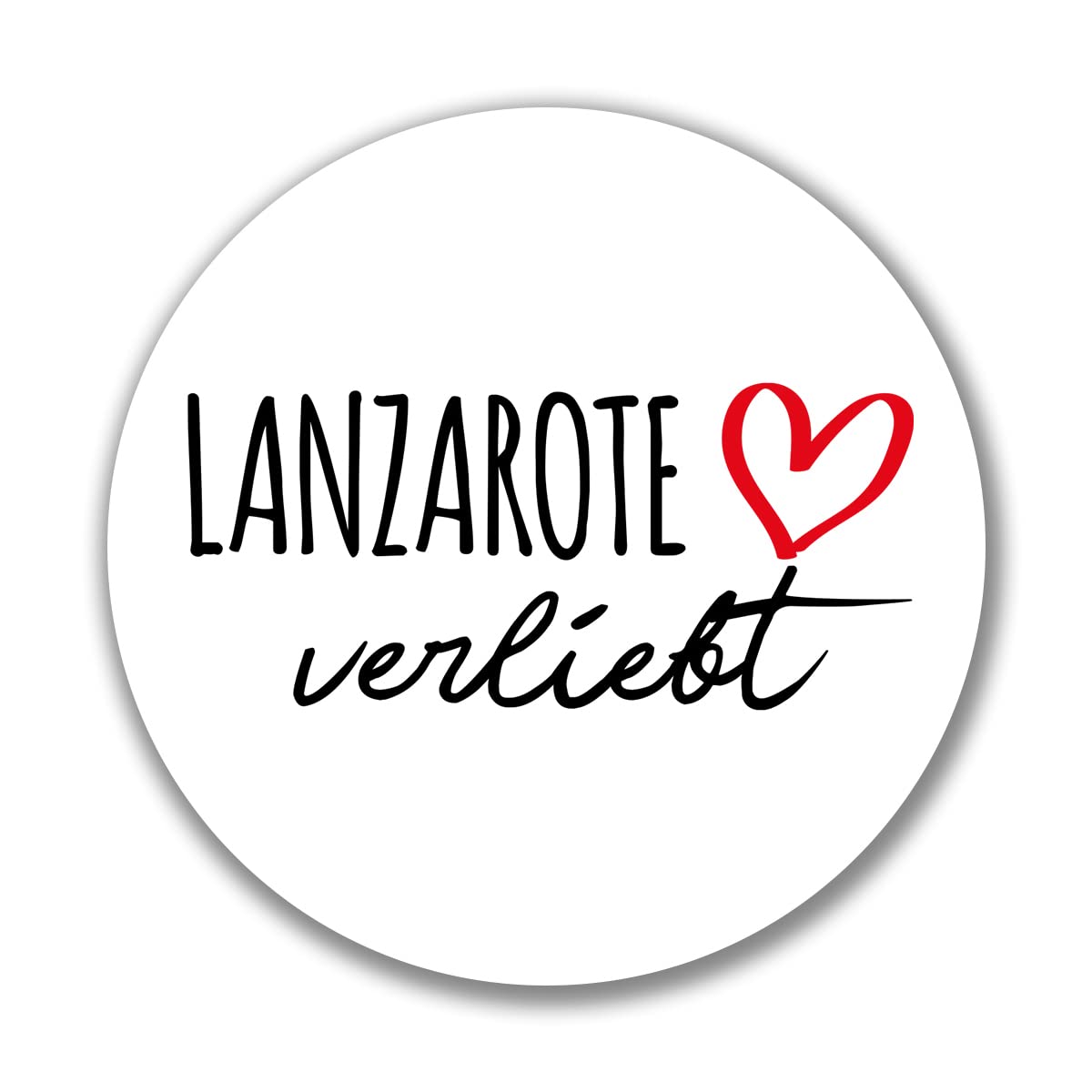 huuraa Aufkleber Lanzarote verliebt Sticker mit Namen deiner lieblings Insel Geschenk Idee für Freunde und Familie von huuraa