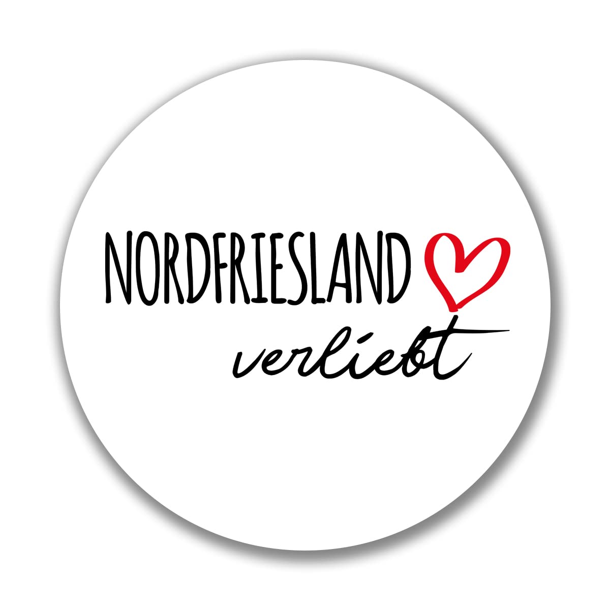 huuraa Aufkleber Nordfriesland verliebt Sticker 10cm mit Namen deiner lieblings Region Geschenk Idee für Freunde und Familie von huuraa