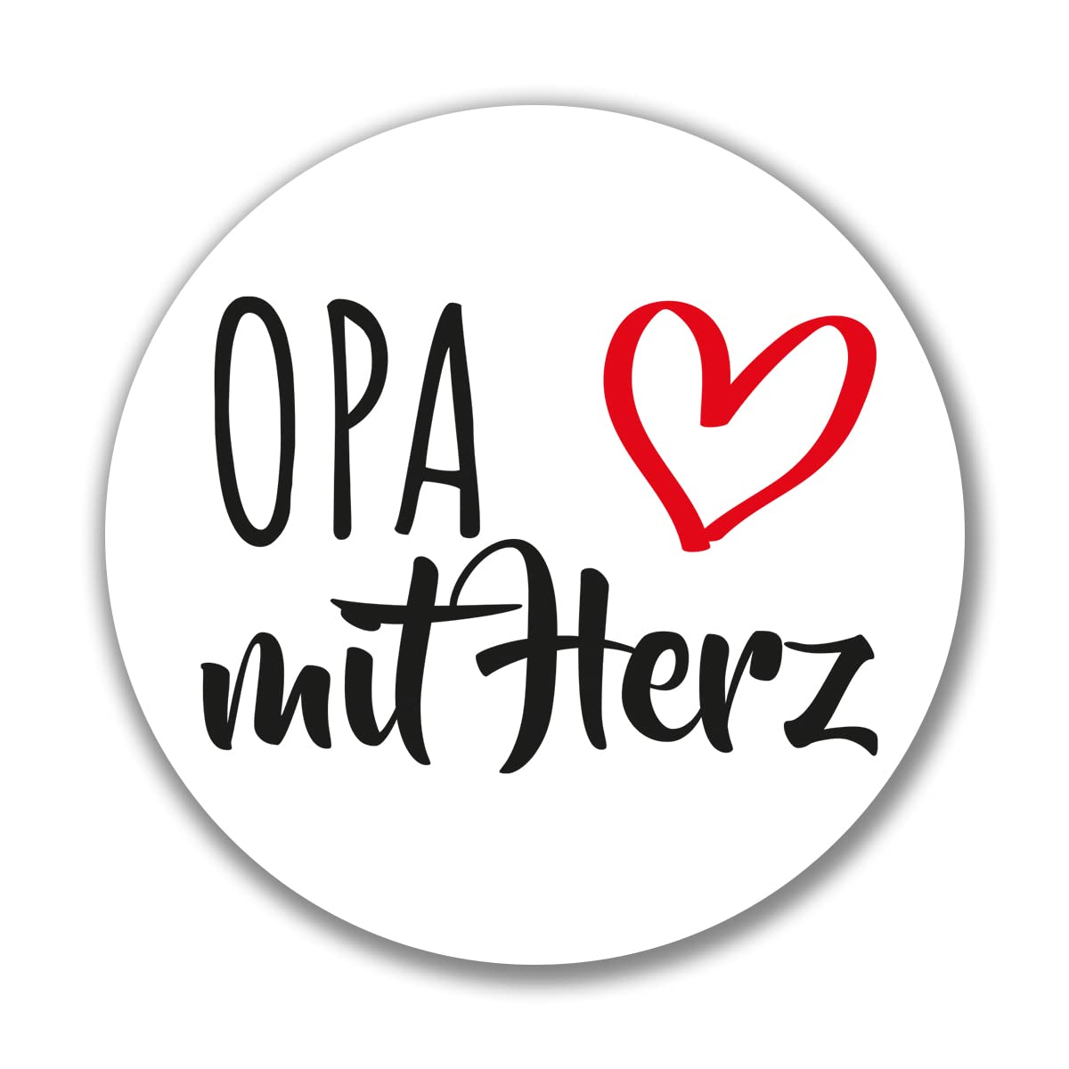 huuraa Aufkleber Opa mit Herz Sticker 10cm mit Motiv für die tollsten Menschen Geschenk Idee für Freunde und Familie von huuraa