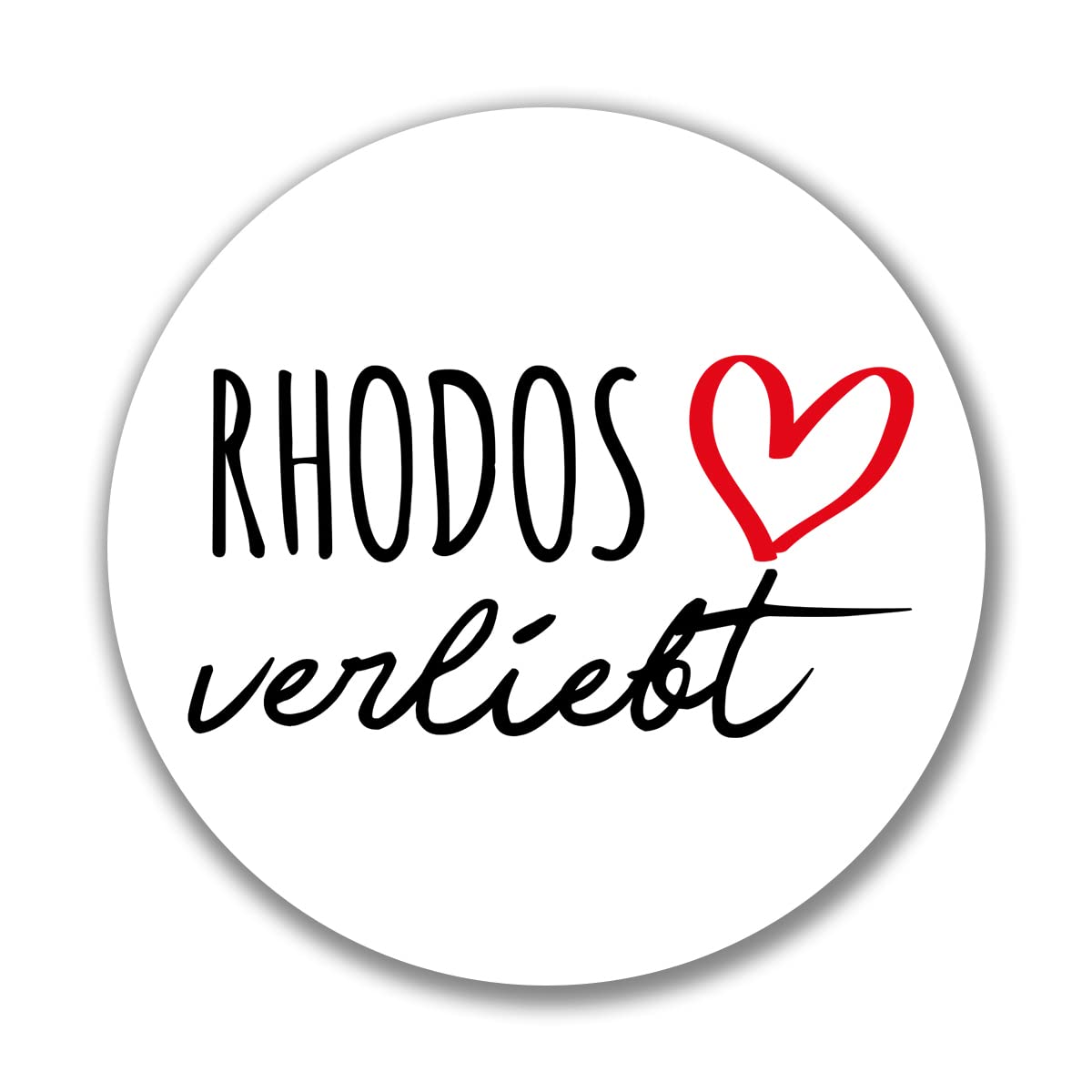 huuraa Aufkleber Rhodos verliebt Sticker mit Namen deiner lieblings Insel Geschenk Idee für Freunde und Familie von huuraa