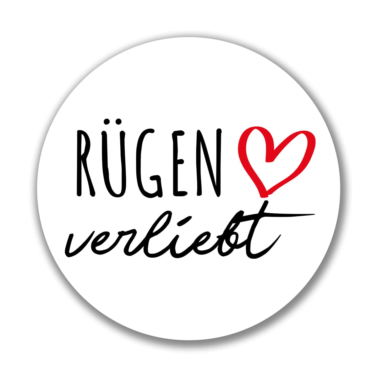 huuraa Aufkleber Rügen verliebt Sticker mit Namen deiner lieblings Insel Geschenk Idee für Freunde und Familie von huuraa