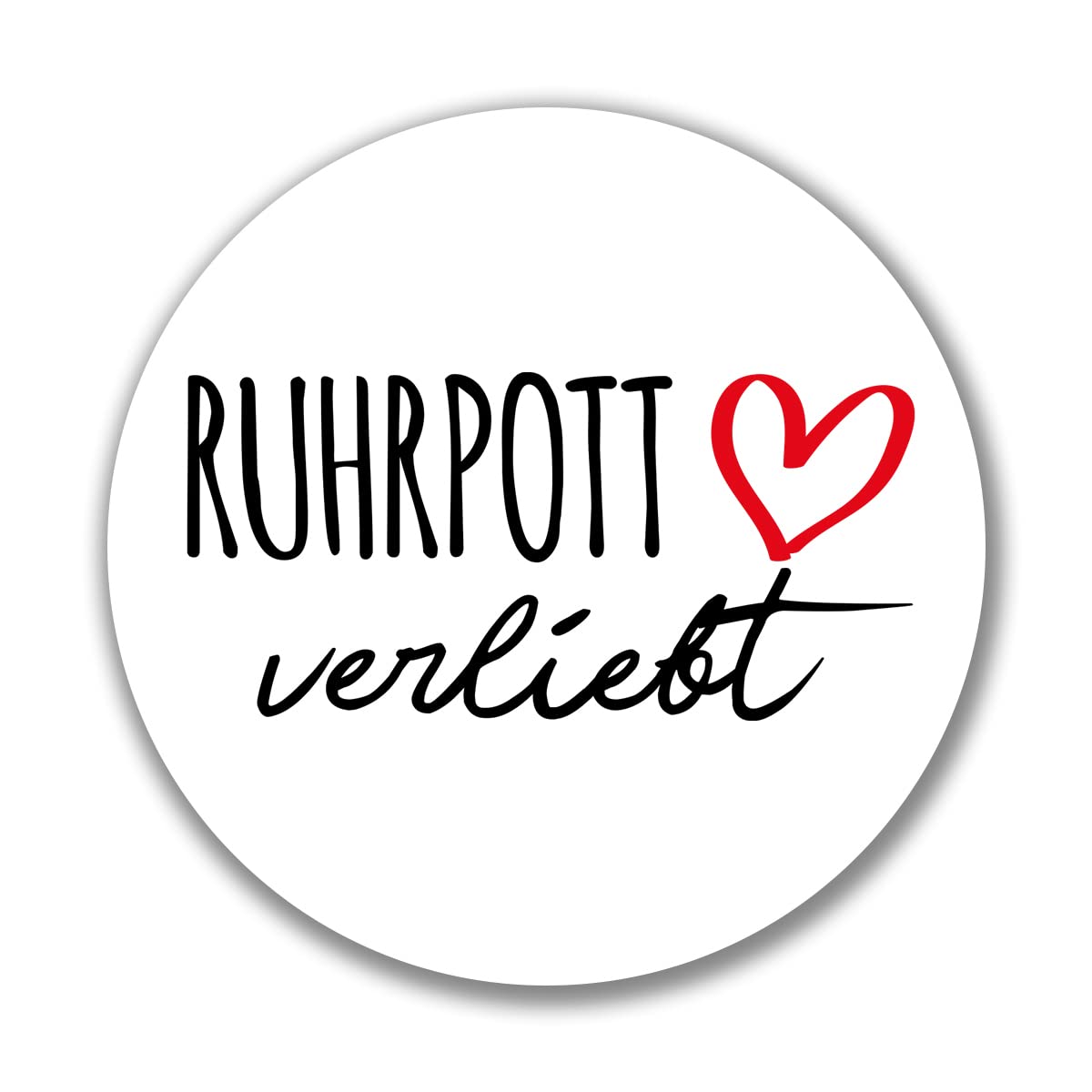 huuraa Aufkleber Ruhrpott verliebt Sticker 10cm mit Namen deiner lieblings Region Geschenk Idee für Freunde und Familie von huuraa