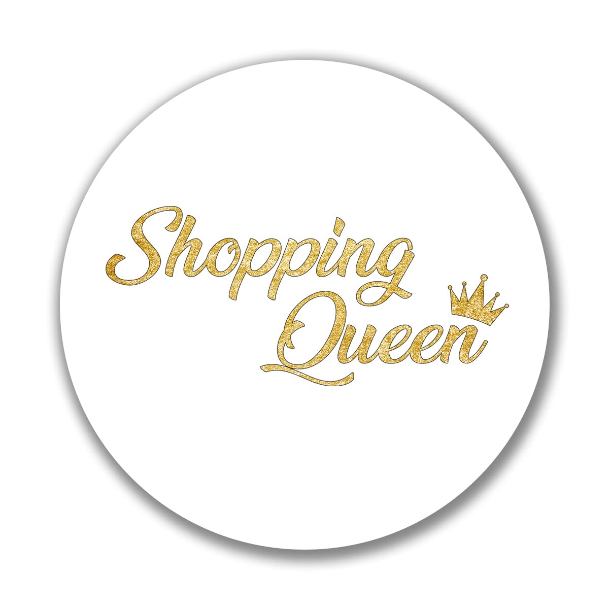 huuraa Aufkleber Shopping Queen Krone Sticker 10cm mit Schriftzug Geschenk Idee für Freunde und Familie von huuraa