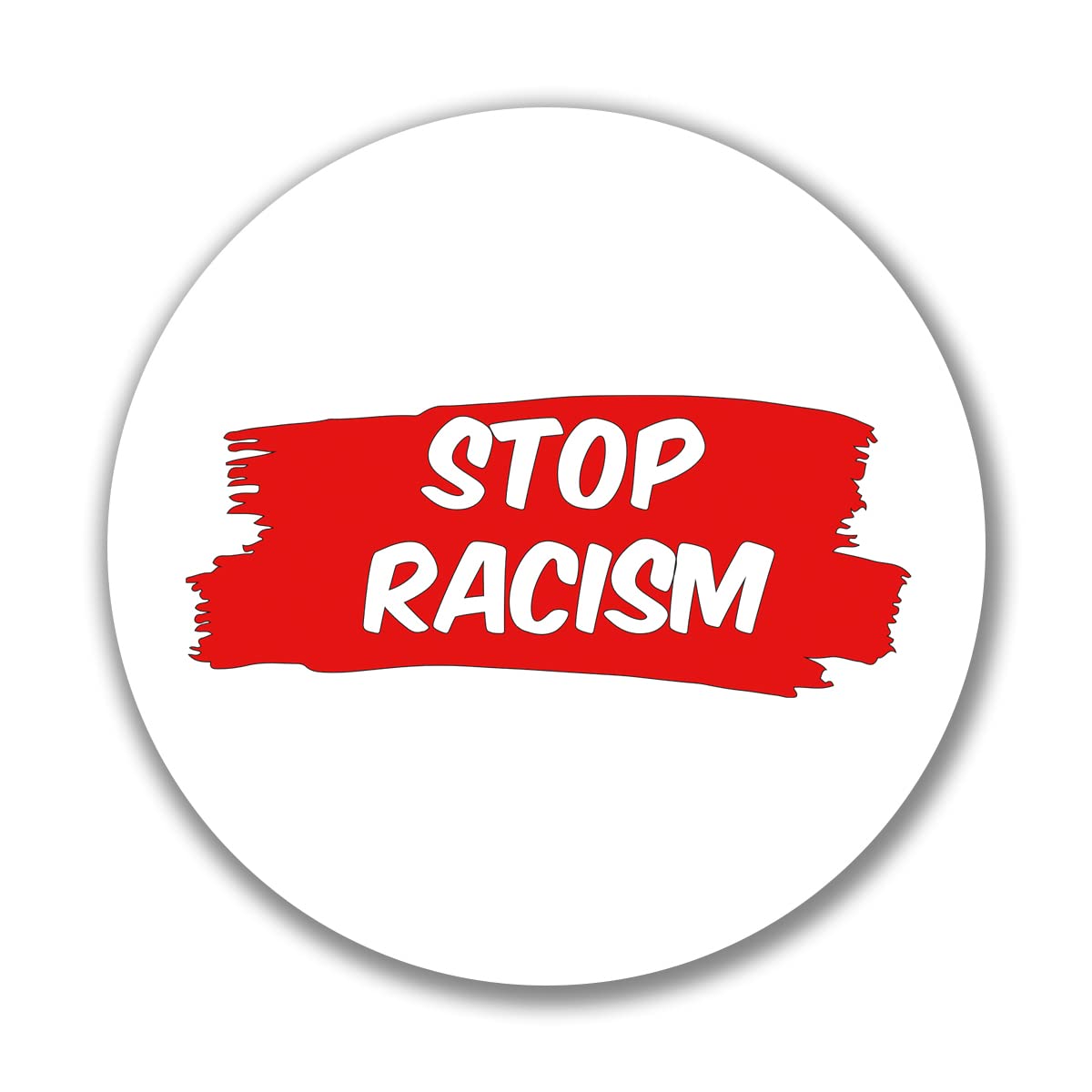 huuraa Aufkleber Stop Racism Liebe Sticker 10cm mit Friedens Motiv Geschenk Idee für Freunde und Familie von huuraa