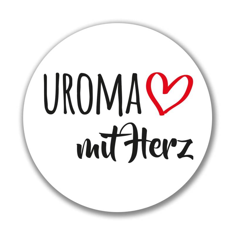 huuraa Aufkleber Uroma mit Herz Sticker 10cm mit Motiv für die tollsten Menschen Geschenk Idee für Freunde und Familie von huuraa
