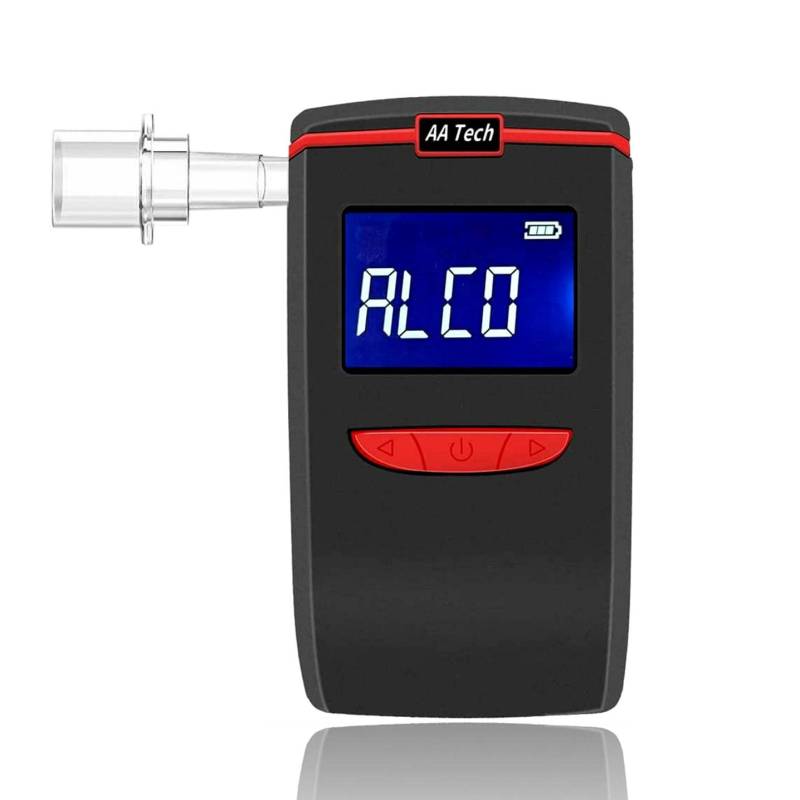 iBACheck Alkoholtester promilletester mit LCD-Anzeige. Digitaler Alkoholtest mit geringem Stromverbrauch. Benutzerfreundliches Promillemessgerät (Rot Schlüssel)… von iBACheck