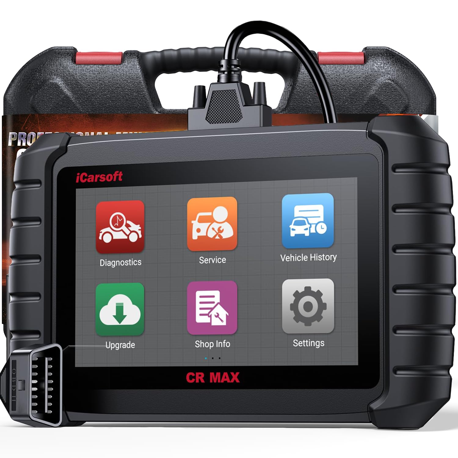 iCarsoft CR MAX OBD2 Diagnosegerät für Alle Fahrzeuge, Fehlercodeleser für Alle Systeme, 49 Servicefunktionen, Bidirektionaler Steuerung Auto Auslesegerät, ECU-Kodierung, CANFD, Lebenslanges Update iCarsoft CR MAX OBD2 Diagnosegerät für Alle Fahrzeuge, Fehlercodeleser für Alle Systeme, 49 Servicefunktionen, Bidirektionaler Steuerung Auto Auslesegerät, ECU-Kodierung, CANFD, Lebenslanges Update von iCarsoft