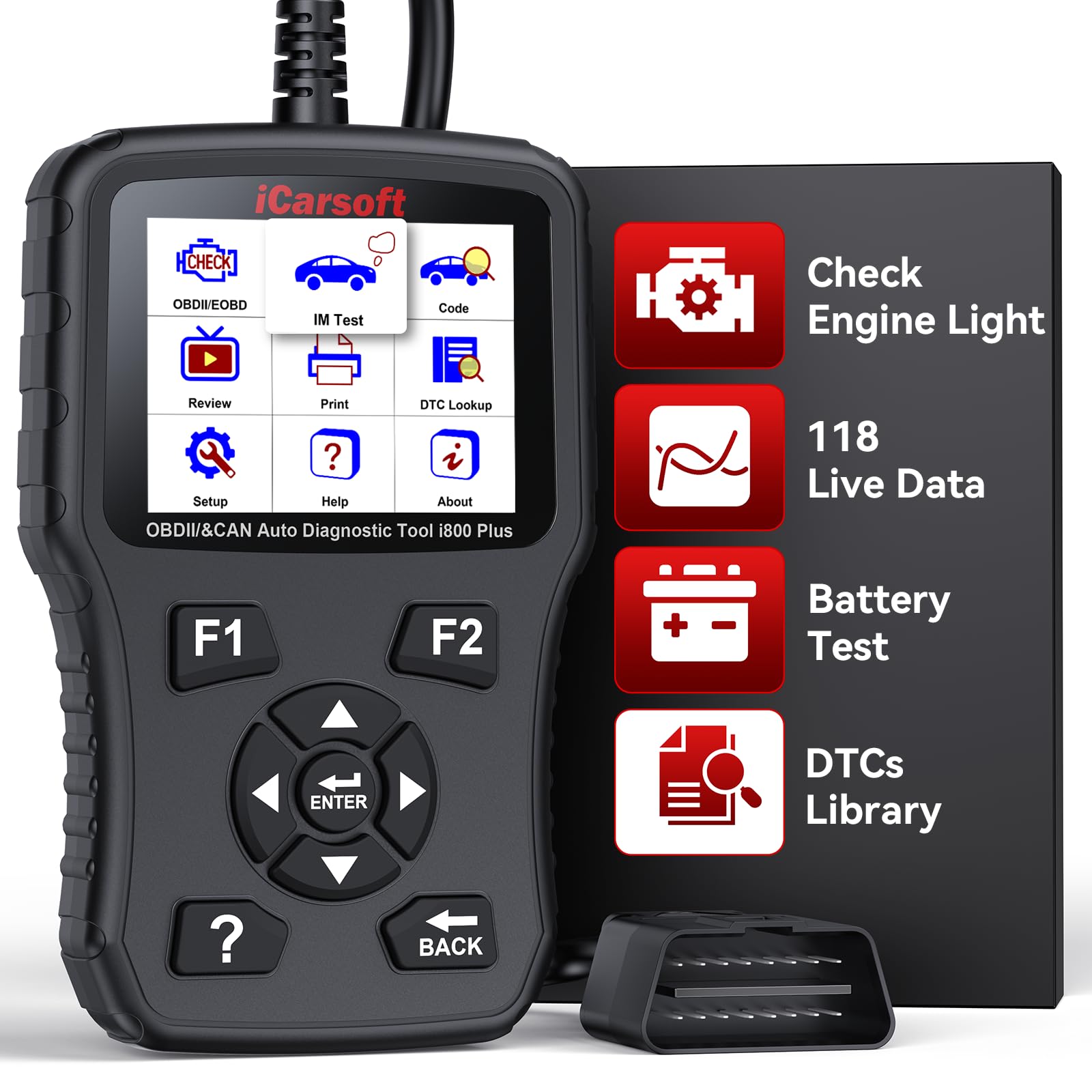 iCarsoft OBD II Scanner i800 Plus EOBD Codeleser von iCarsoft