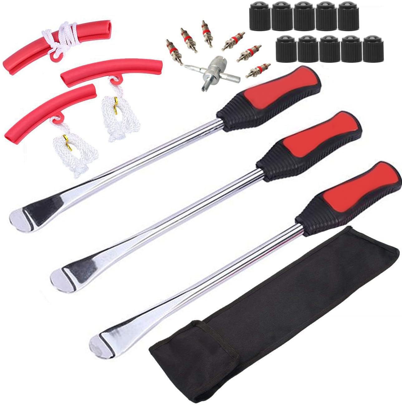 iGolife Reifenheber, 14.5" Montierhebel Motorrad, Reifen Montiereisen, Reifenmontierhebel Reifen Hebel Werkzeug Löffel mit 3 Rad Felge Protektoren Tool Kit, Für Motorrad/Fahrrad/Wagen Reifen iGolife Reifenheber, 14.5" Montierhebel Motorrad, Reifen Montiereisen, Reifenmontierhebel Reifen Hebel Werkzeug Löffel mit 3 Rad Felge Protektoren Tool Kit, Für Motorrad/Fahrrad/Wagen Reifen von iGolife