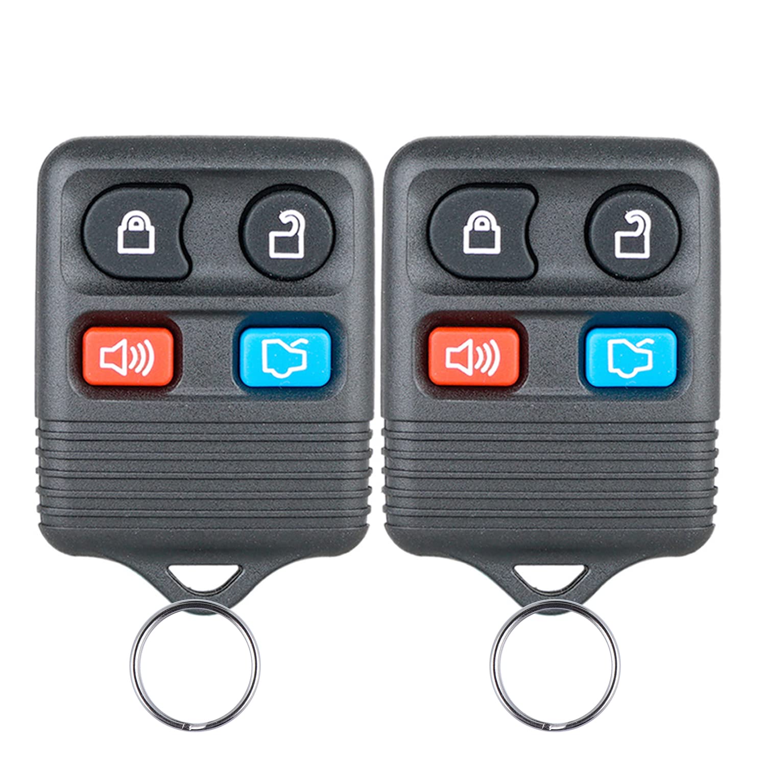 2 x Ersatz-Fernbedienung mit 4 Tasten, für Ford Explorer Mustang Focus Expedition Escape 1998–2013 FCC ID: P/N CWTWB1U345, CWTWB1U212, CWTWB1U331, GQ43VT11T 2 x Ersatz-Fernbedienung mit 4 Tasten, für Ford Explorer Mustang Focus Expedition Escape 1998–2013 FCC ID: P/N CWTWB1U345, CWTWB1U212, CWTWB1U331, GQ43VT11T von iKeyOption