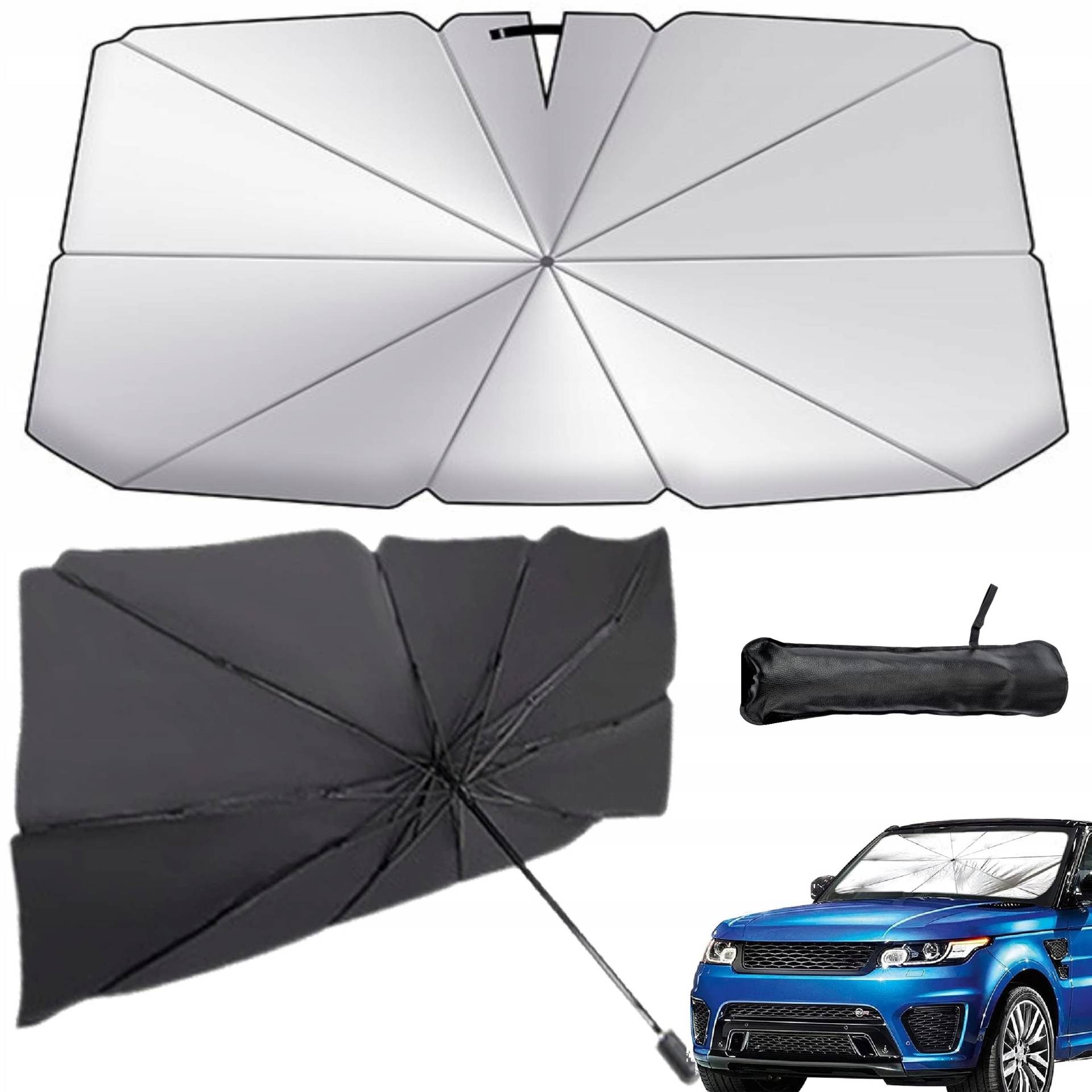 iLogic Sonnenschutz Faltbarer Regenschirmtyp Auto-Frontsonnenschutz 65 x 125 cm Auto Sunshade Umbrella UV-Schutz Auto Sonnenschirm Wärmeisolierung frontscheibe iLogic Sonnenschutz Faltbarer Regenschirmtyp Auto-Frontsonnenschutz 65 x 125 cm Auto Sunshade Umbrella UV-Schutz Auto Sonnenschirm Wärmeisolierung frontscheibe von iLogic