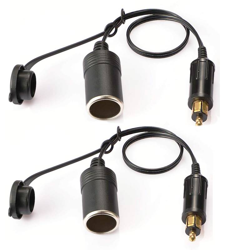 iMESTOU Adapter für Zigarettenanzünder 12 V/24 V 15 A mit Wasserdichter Abdeckung (2 Sätze) von iMESTOU