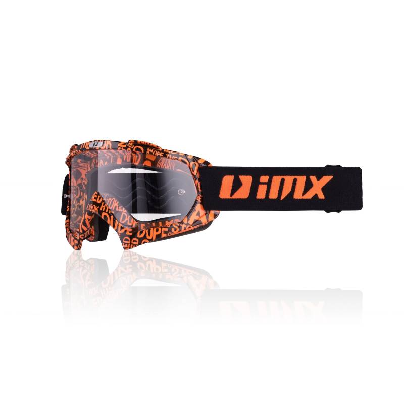 IMX RACING MUD Motorrad Schutzbrille | Klare Linse | Anti-Beschlag und Anti-Kratz Linse | Band mit Silikondruck | Drei Lagen Schaum | Ein Linse enthalten von IMX RACING