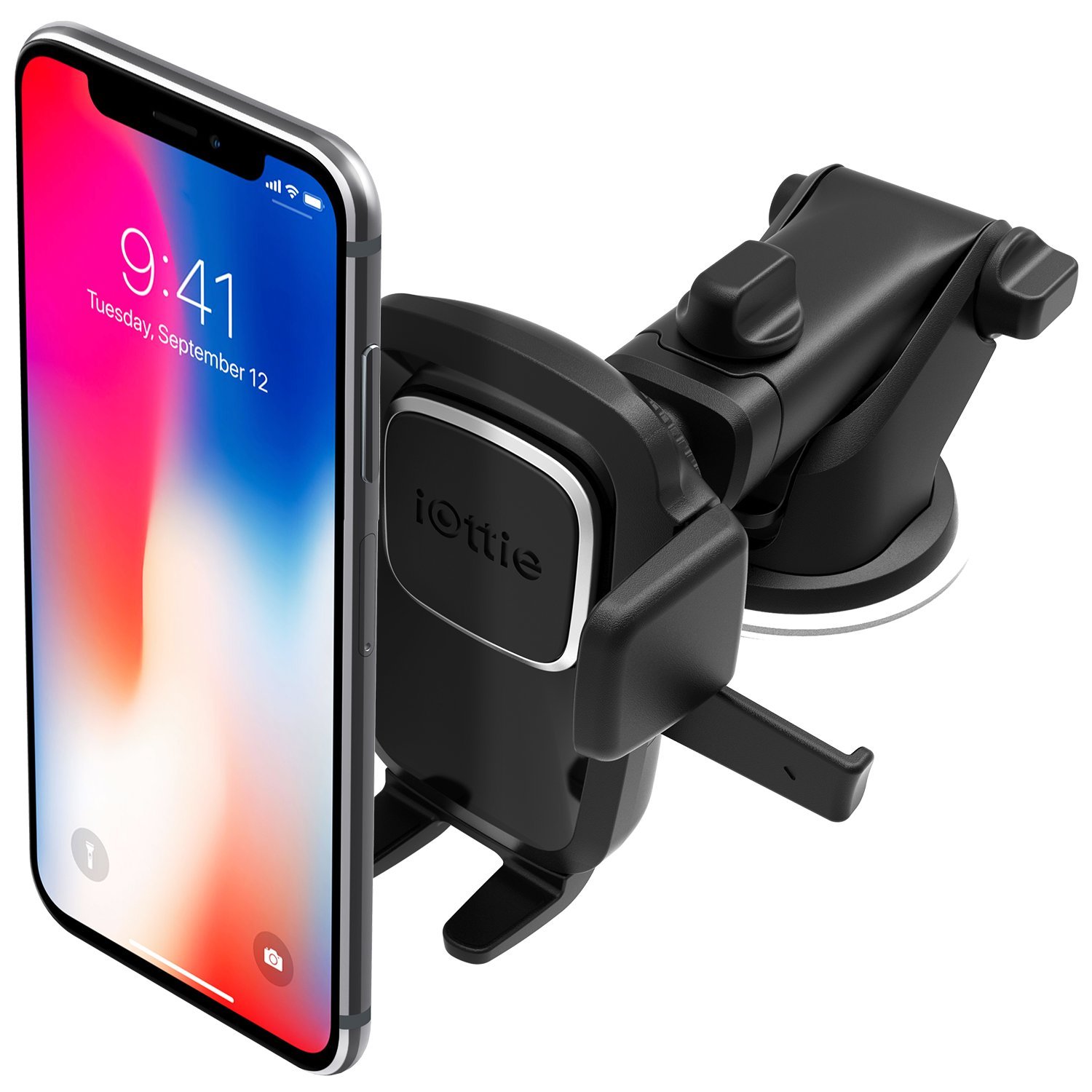 iOttie Easy One Touch 4Autohalterung für Armaturenbrett und Windschutzscheibe für iPhone XS Max R 8 Plus 10 W für Samsung Galaxy S10 E S9 S8 Plus Edge, Hinweis 9 von iOttie