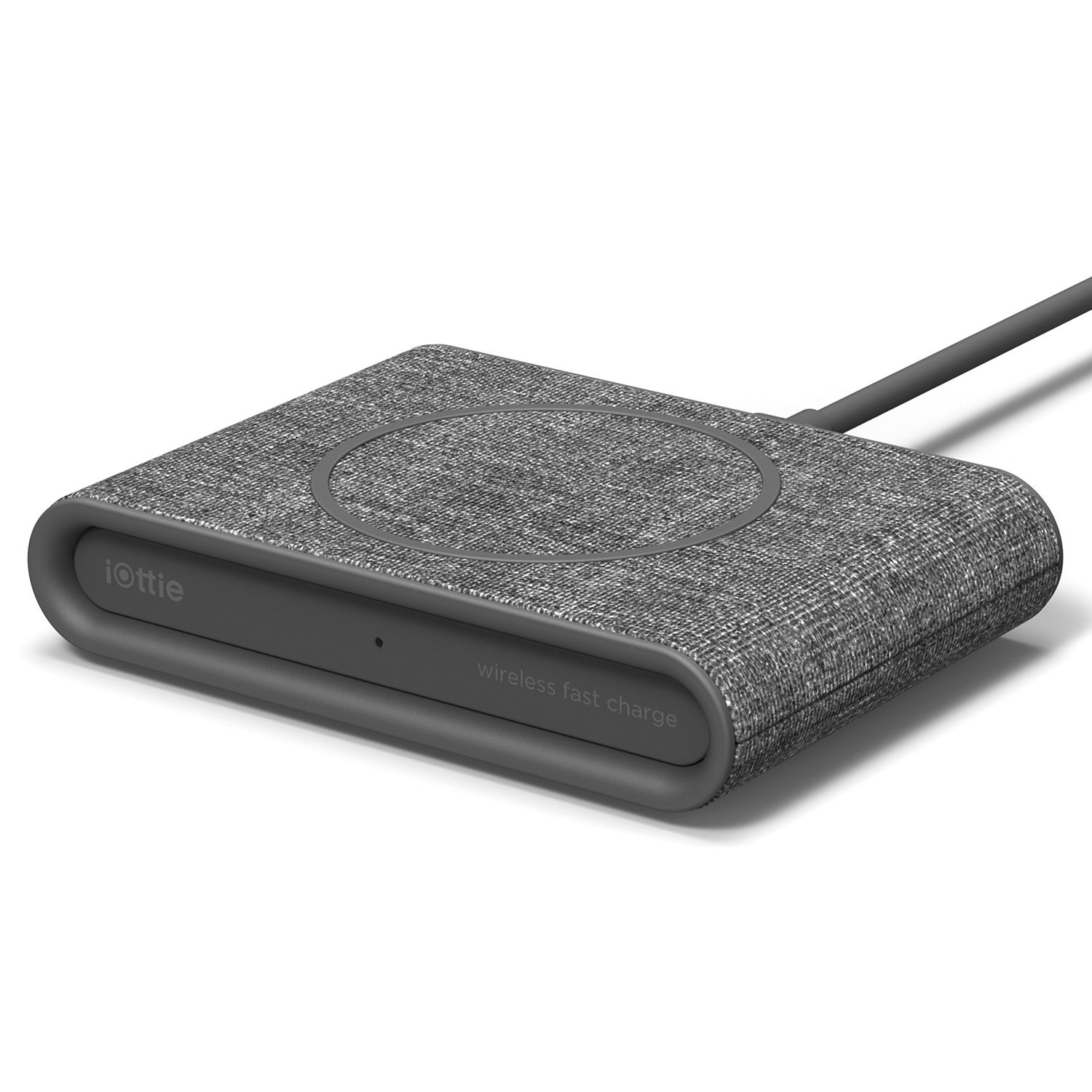 iOttie ION Wireless Mini Fast Charging Pad Qi-zertifiziertes Ladegerät 7,5 W für iPhone XS Max R 8 Plus 10 W für Samsung Galaxy S10 E S9 S8 Plus Edge, Hinweis 9 - Asche von iOttie