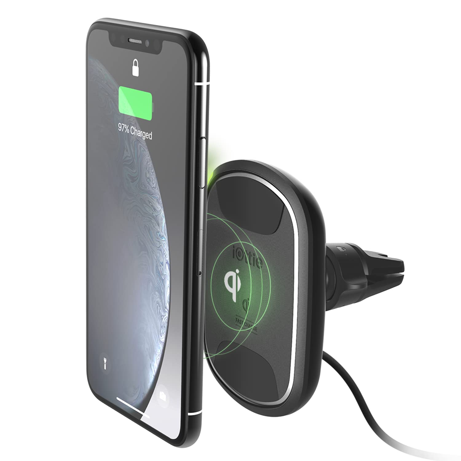 iOttie iTap 2 Wireless MagneticQi Wireless-Entlüftungshalterung für iPhone XS Max R 8 Plus 10 W für Samsung Galaxy S10 E S9 S8 Plus Edge, Hinweis 9 von iOttie
