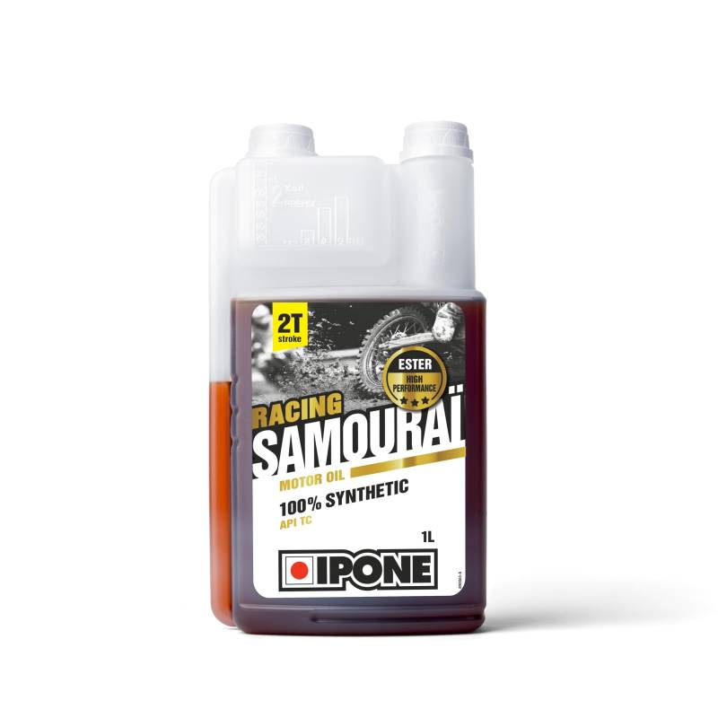 IPONE – Samourai Racing Erdbeere Motoröl ZT Motorrad – Vollsynthetisch mit Ester – Hochleistungs-Schmierstoff – 1 Liter Dosierkanister von Ipone