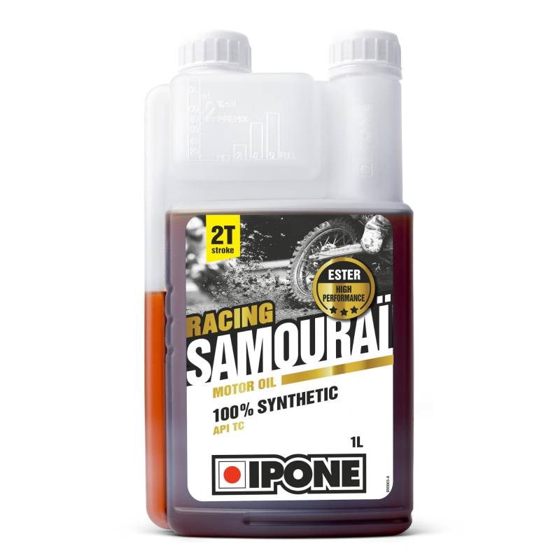 IPONE – Samourai Racing Erdbeere Motoröl ZT Motorrad – Vollsynthetisch mit Ester – Hochleistungs-Schmierstoff – 1 Liter Dosierkanister von IPONE