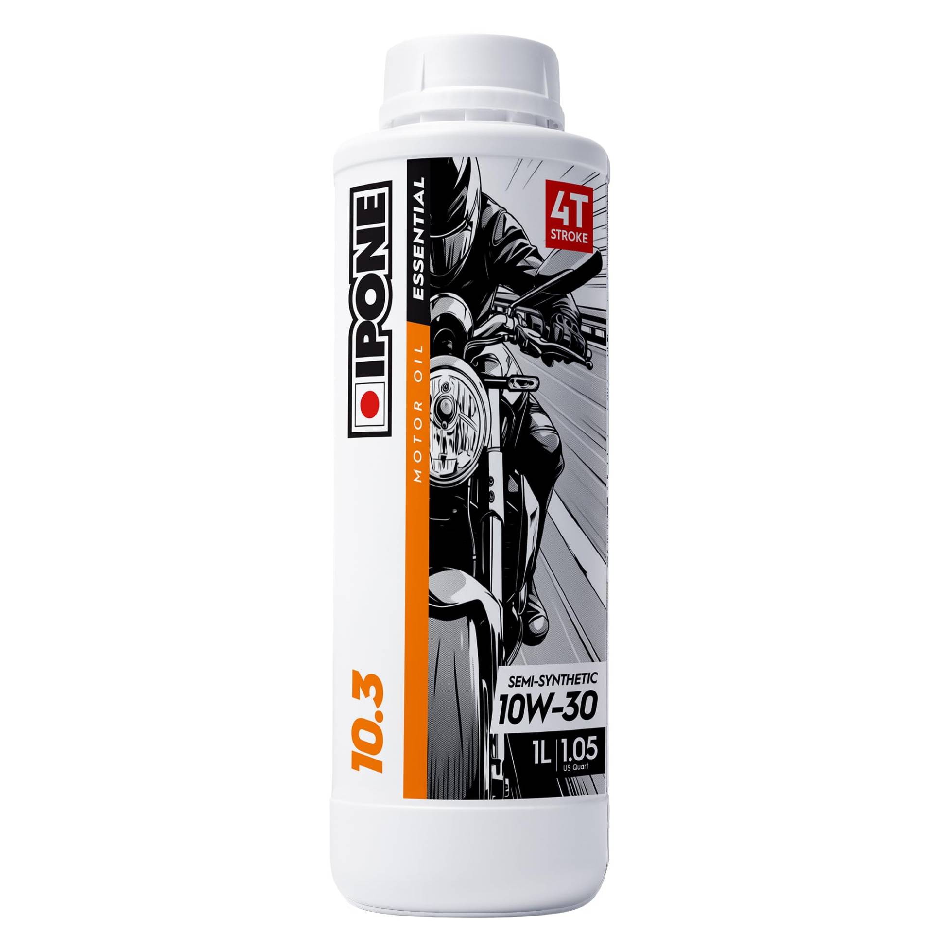 IPONE - 4-Takt-Motorradöl 10W30 10.3-1 Liter - Halbsynthetisch - Schutz des Motors - Optimale Schmierung von IPONE