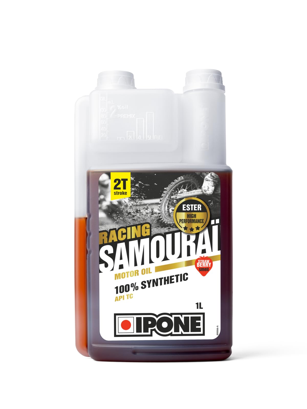 IPONE – Samourai Racing Erdbeere Motoröl ZT Motorrad – Vollsynthetisch mit Ester – Hochleistungs-Schmierstoff – 1 Liter Dosierkanister von Ipone