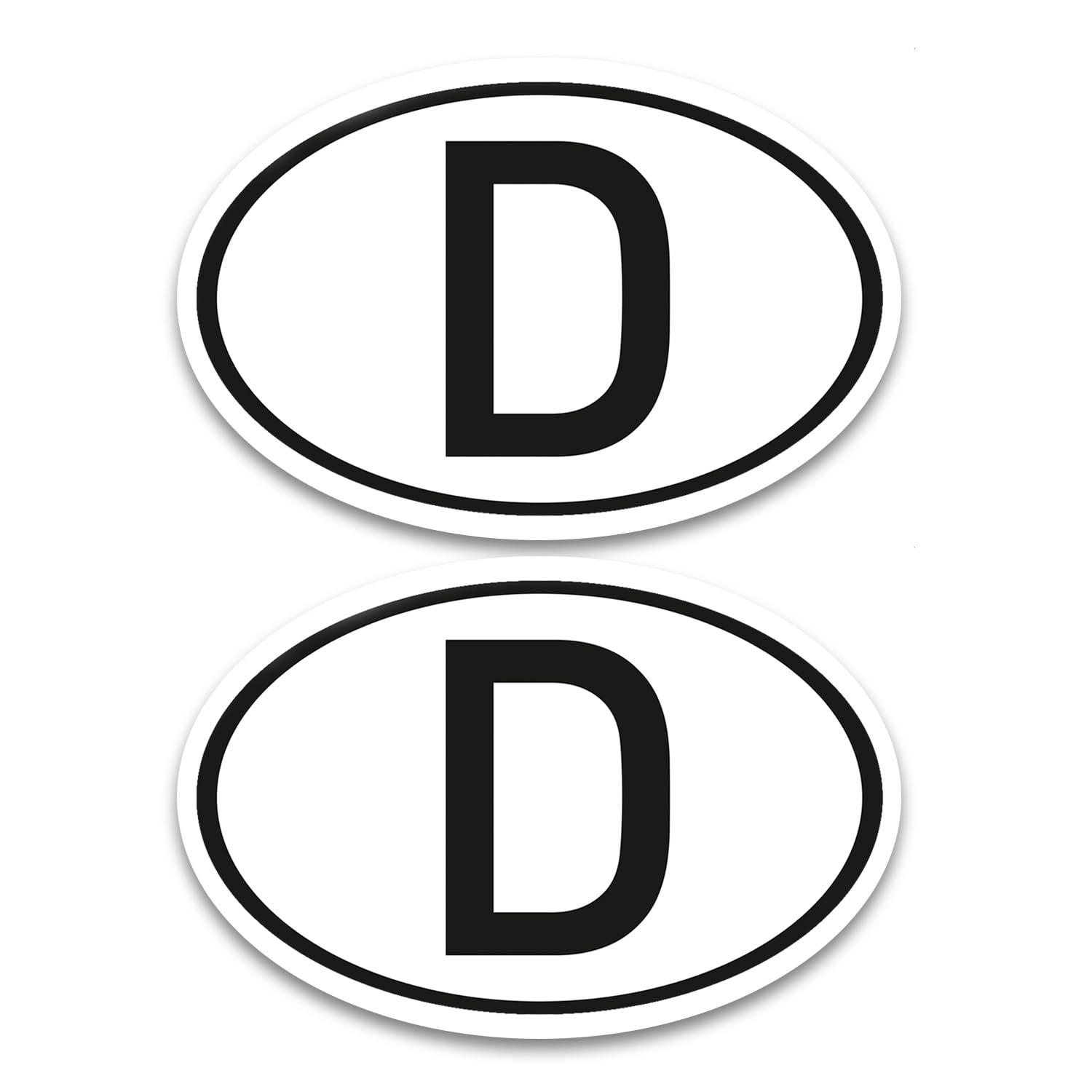 D Magnet Länderkennzeichen 2-er Set Deutschland Schwarz & Weiß - 17,5 x 11,5 cm DIN genormt - PKW LKW Wohnmobil Auto - verpflichtend außerhalb der EU - kfz_760 von iSecur