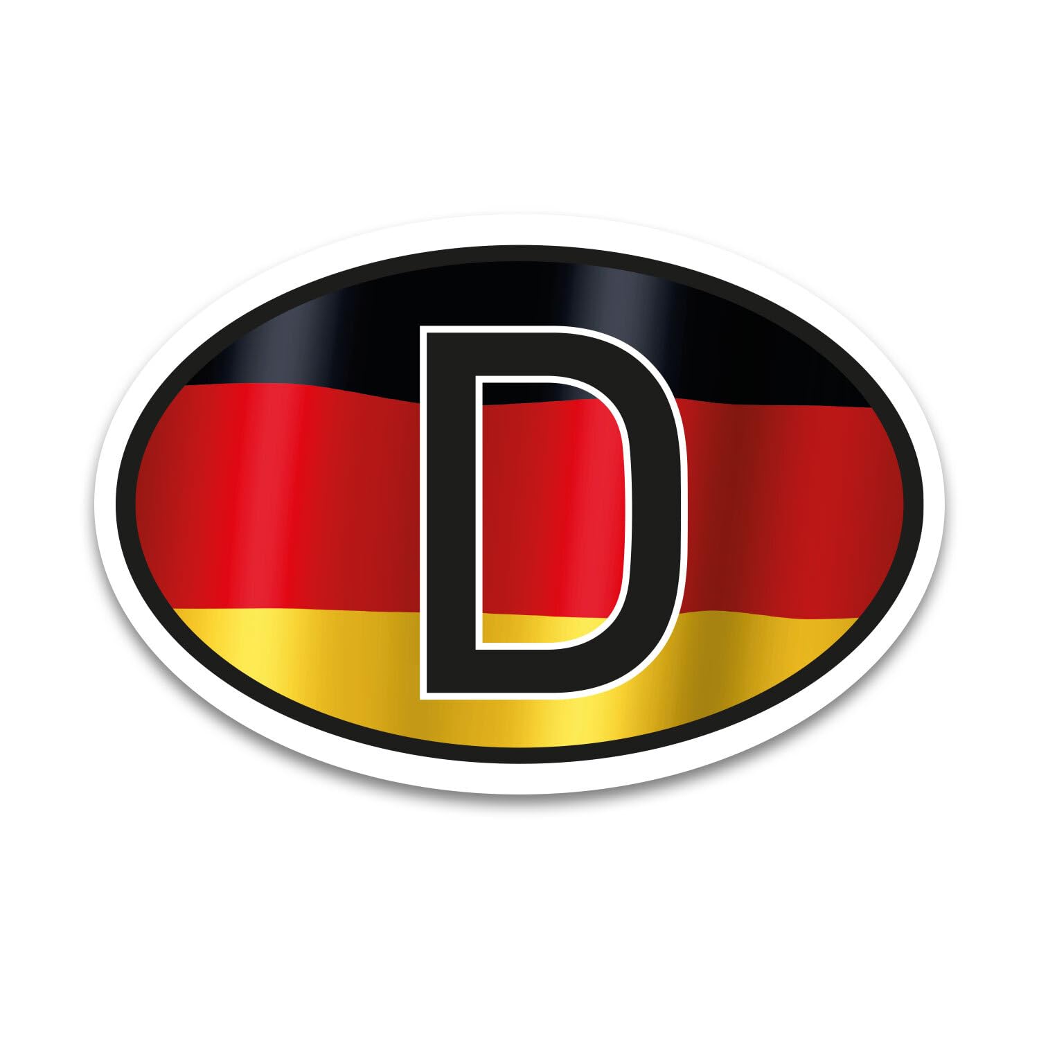 D Magnet Länderkennzeichen Deutschland Flagge Schwarz-Rot-Gold - 17,5 x 11,5 cm DIN genormt - PKW LKW Wohnmobil Auto Motorrad - kfz_715 von iSecur