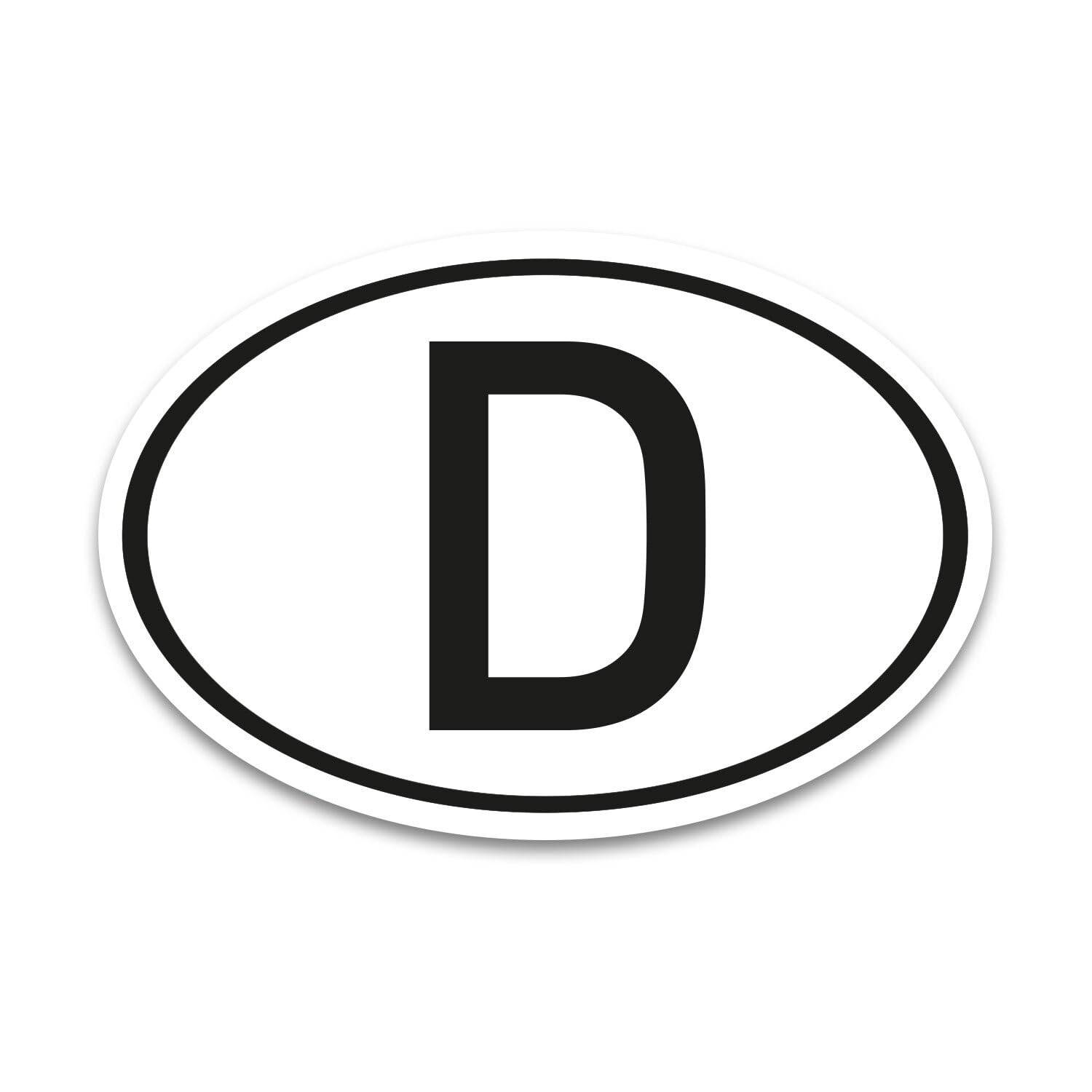 D Magnet Länderkennzeichen Deutschland Schwarz & Weiß - 17,5 x 11,5 cm DIN genormt - PKW LKW Wohnmobil Auto - verpflichtend außerhalb der EU - kfz_713 von iSecur