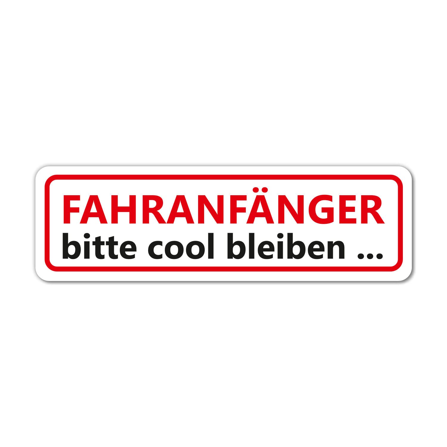 Fahranfänger Auto Magnet-Schild I 23 x 7 cm I Achtung Fahranfänger bitte cool bleiben ... I wetterfest und magnetisch I kfz691 von iSecur