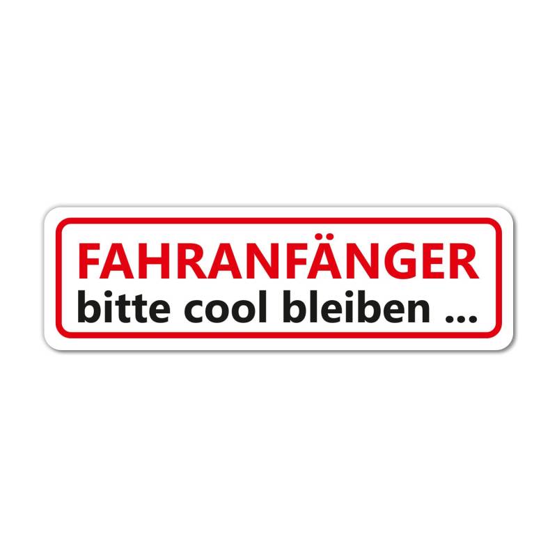 Fahranfänger Auto Magnet-Schild I 23 x 7 cm I Achtung Fahranfänger bitte cool bleiben ... I wetterfest und magnetisch I kfz691 von iSecur