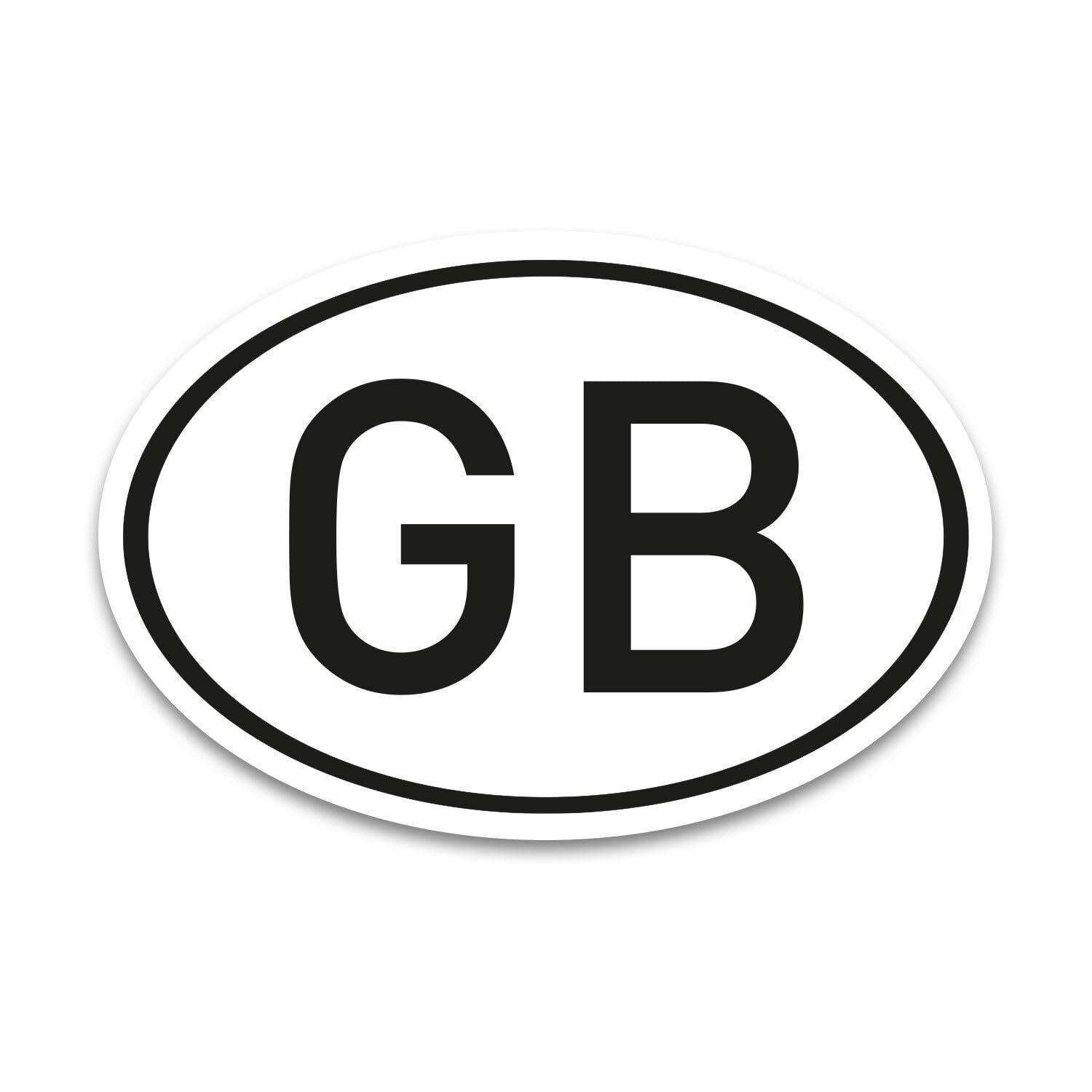 GB Magnet Länderkennzeichen Großbritannien Schwarz-Weiß - 17,5 x 11,5 cm DIN genormt - PKW LKW Wohnmobil Auto - verpflichtend außerhalb der EU - kfz_719 von iSecur