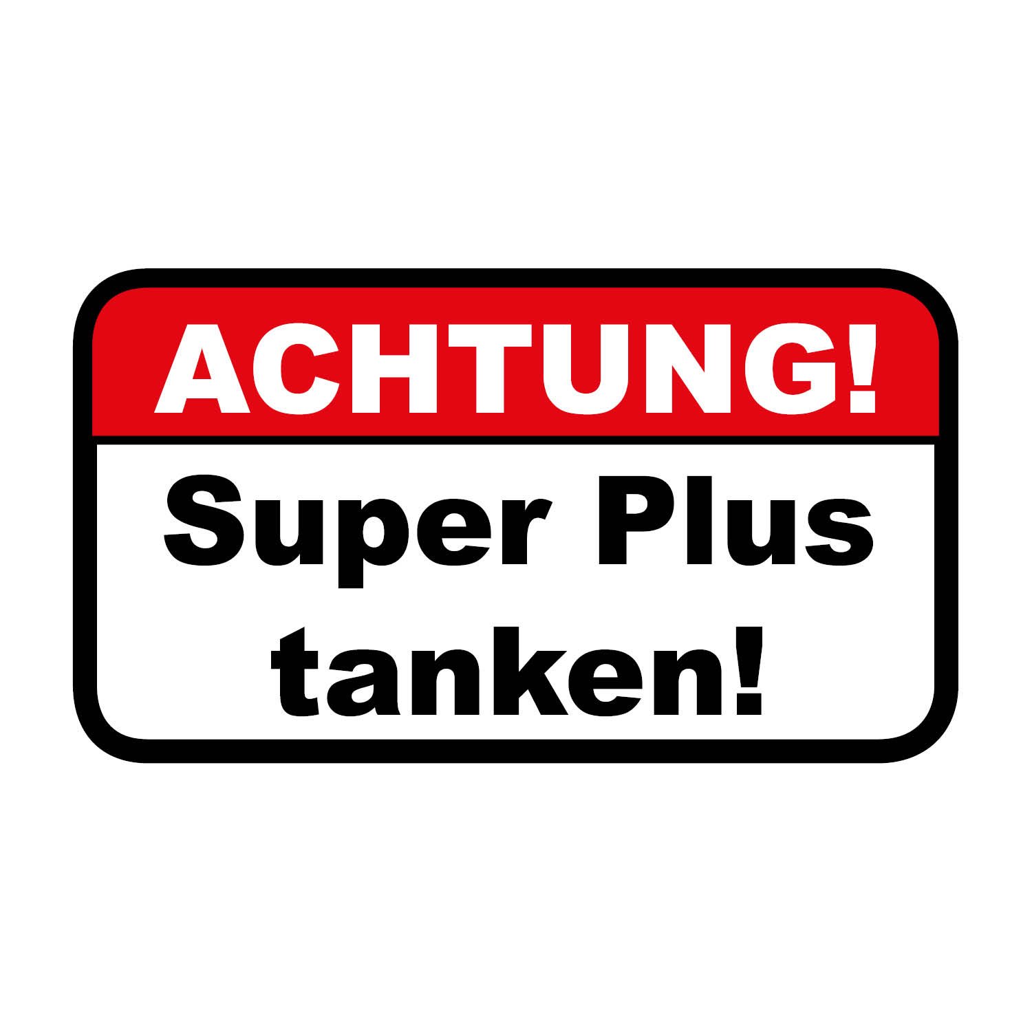 iSecur 5er Set Hinweis-Aufkleber Achtung! Super Plus tanken! I hin451 I 67 x 37 mm I Auto-Aufkleber Warnung Falschtanken Fahrzeug-Sticker für KFZ LKW von iSecur