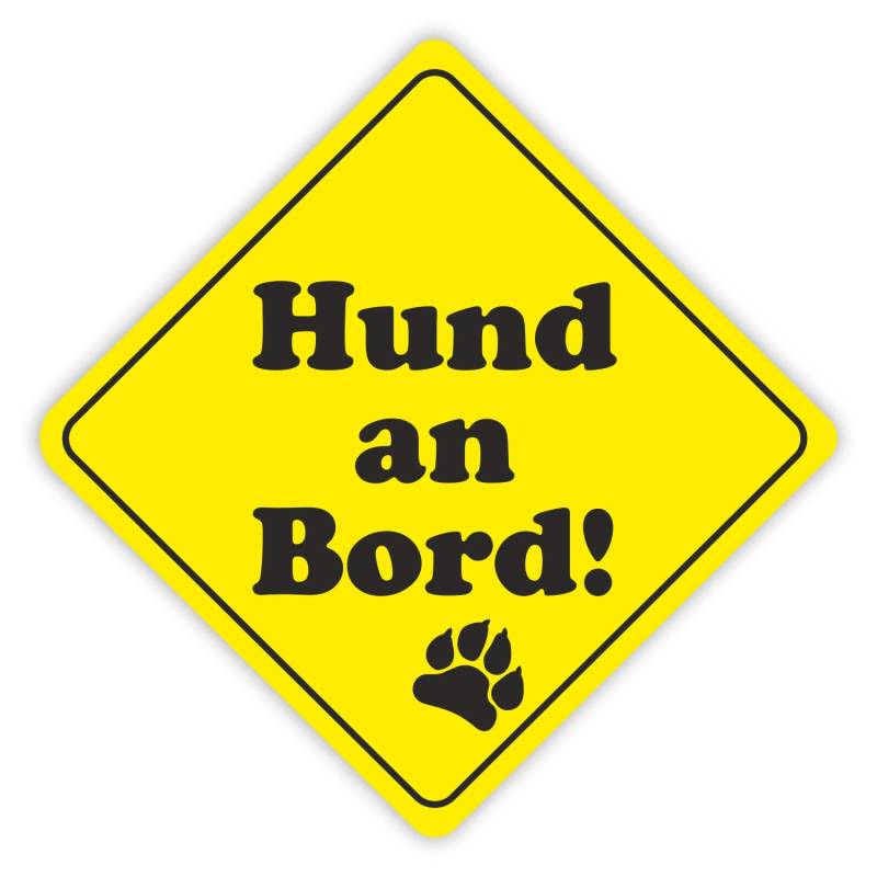 iSecur Auto-Aufkleber Hund an Bord I 15 cm hoch I Hundeaufkleber I Sticker für Hunde-Besitzer I wetterfest I kfz320 von iSecur