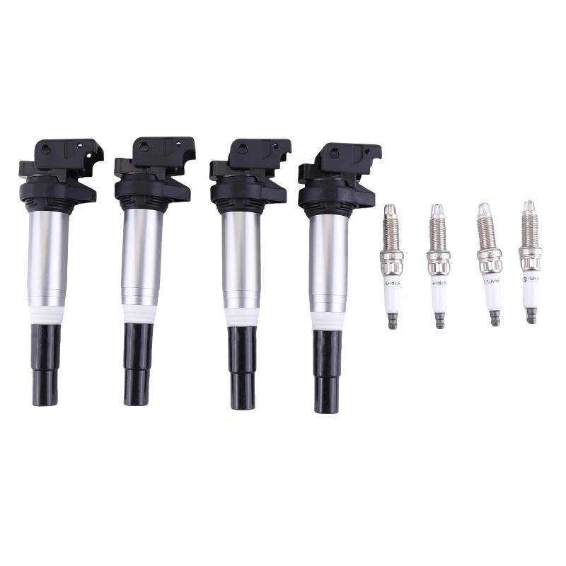 4Pcs GN10476-12B1 91785 Zündspulenpaket Zündkerzensatz kompatibel für BMW 1er E81-88 3er E90-93 E60 E61 N43 N46 Zündspulenpaket mit Zündkerze Ersetzt GN10476-12B1 91785 von iSpchen