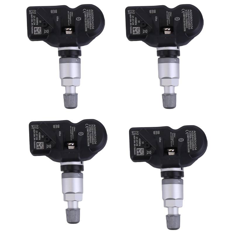 4pcs TPMS Reifendrucksensor A0009054104 Kompatibel für Mercedes A-Klasse B-Klasse E-Klasse CLA CLS GLA GLB GLE GLS Sprinter RDKS Sensor Reifendruckkontrollsystem Reifendrucküberwachung Sensor von iSpchen