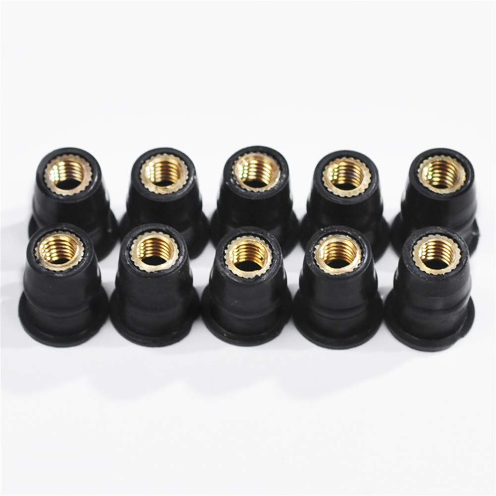iSpchen 10 Stück Gummi-Expansionsmutter M5/M6 Metrische Gummi-Muttern Windschutzscheibe Windschutzscheibe Verkleidungshaube für Motorrad-Windschutzscheibe iSpchen 10 Stück Gummi-Expansionsmutter M5/M6 Metrische Gummi-Muttern Windschutzscheibe Windschutzscheibe Verkleidungshaube für Motorrad-Windschutzscheibe von iSpchen