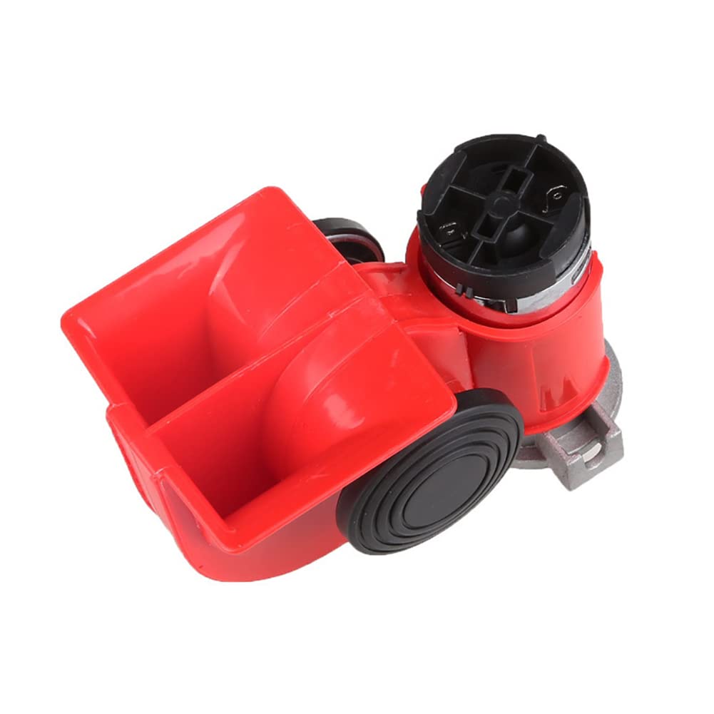 iSpchen 12V Schneckenlufthupe Auto Lufthupe Dual Tone Schneckenhorn Super laute Horn 125db elektrische Hupe Lufthorn Lautsprecher Signalhorn für PKW LKW Boot Motorrad,rot iSpchen 12V Schneckenlufthupe Auto Lufthupe Dual Tone Schneckenhorn Super laute Horn 125db elektrische Hupe Lufthorn Lautsprecher Signalhorn für PKW LKW Boot Motorrad,rot von iSpchen