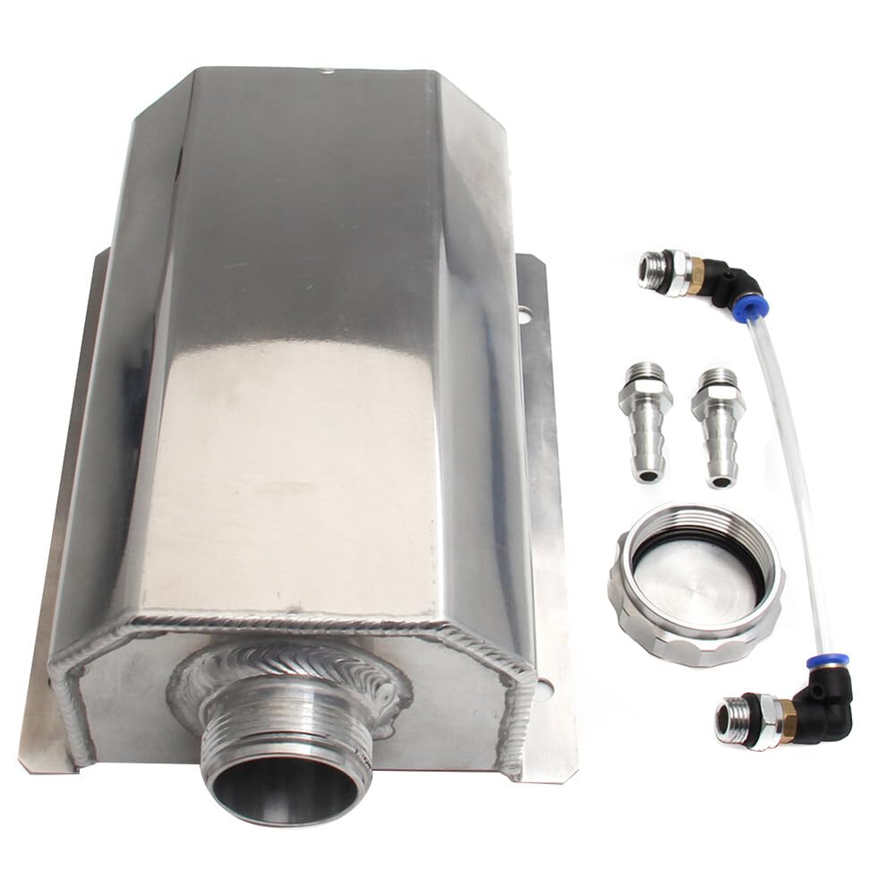 iSpchen 2L Kühlmittel Überlauf Ausgleichsbehälter Auffangbehälter Universal Aluminium Kühler Kühlmittelbehälter mit Ablassschraube Auto Modifikationszubehör,Silber iSpchen 2L Kühlmittel Überlauf Ausgleichsbehälter Auffangbehälter Universal Aluminium Kühler Kühlmittelbehälter mit Ablassschraube Auto Modifikationszubehör,Silber von iSpchen