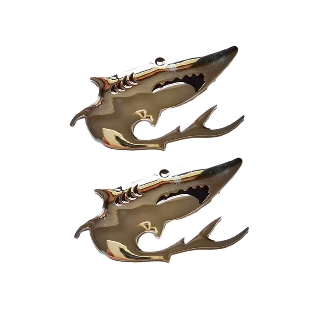 iSpchen 3D Autoaufkleber Haifisch Metall-Aufkleber Haifisch Emblem Kratzaufkleber fürs Auto, Wasserfeste Selbstklebende Autoaufkleber Autos Motorrad Fahrzeug Dekoration,Silber,2 Stück iSpchen 3D Autoaufkleber Haifisch Metall-Aufkleber Haifisch Emblem Kratzaufkleber fürs Auto, Wasserfeste Selbstklebende Autoaufkleber Autos Motorrad Fahrzeug Dekoration,Silber,2 Stück von iSpchen