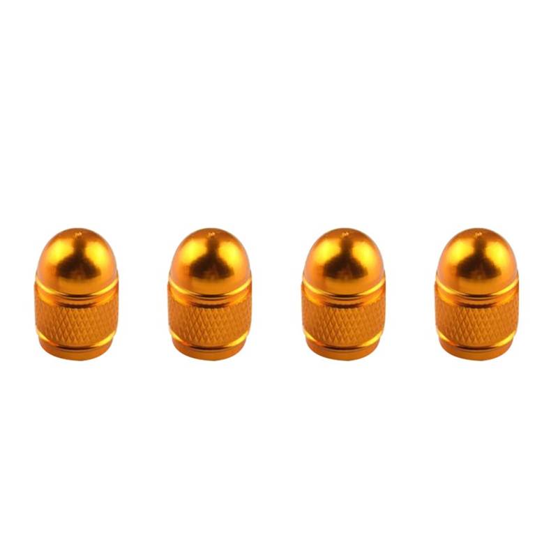 iSpchen 4 Stück Autoreifen Ventilkappen Staubdicht Ventilschaftkappen Bullet Style Reifenventilkappen Auto Reifen Ventilkappen Dekorations Zubehör für Autos Motorrad Fahrrad Gold von iSpchen