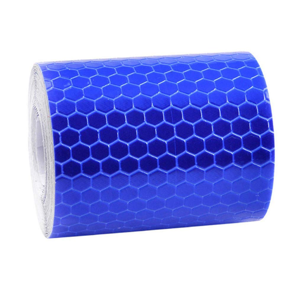 iSpchen 5cm x 3m Auto reflektierende Aufkleber Reflektorband Selbstklebend Klebeband Reflektoren Sicherheitsband Aufkleber Auto Styling selbstklebende Aufkleber Dekoration Sticker 1 Rolle,Blau von iSpchen