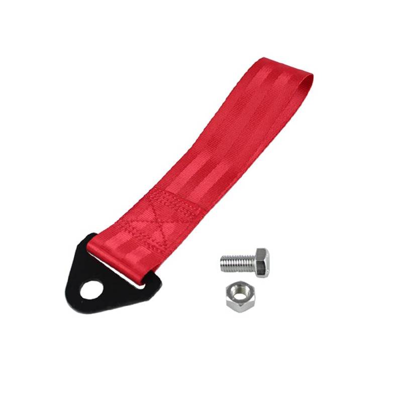 iSpchen Auto Abschleppschlaufe Nylon Abschleppöse CARGO_STRAP Universal Abschleppband Racing Auto Rennsport Abschlepphaken Stoßstange Zugseil rot von iSpchen