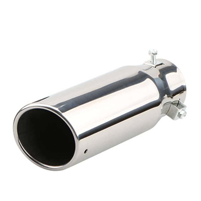 iSpchen Auto Auspuffrohr Edelstahl Auspuff Schalldämpfer Blende Universal 8,5 Zoll Auspuff Endrohr DB Killer Endschalldämpfer Auto Auspuffblende,Sliber von iSpchen